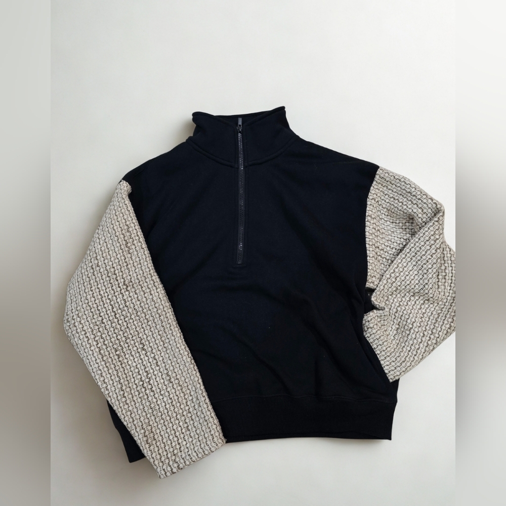 Fabletics Black Textured Pullover